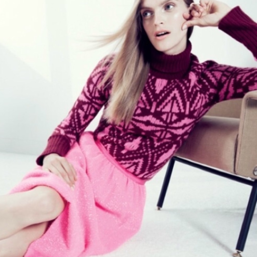 J Crew Collection fair isle turtleneck